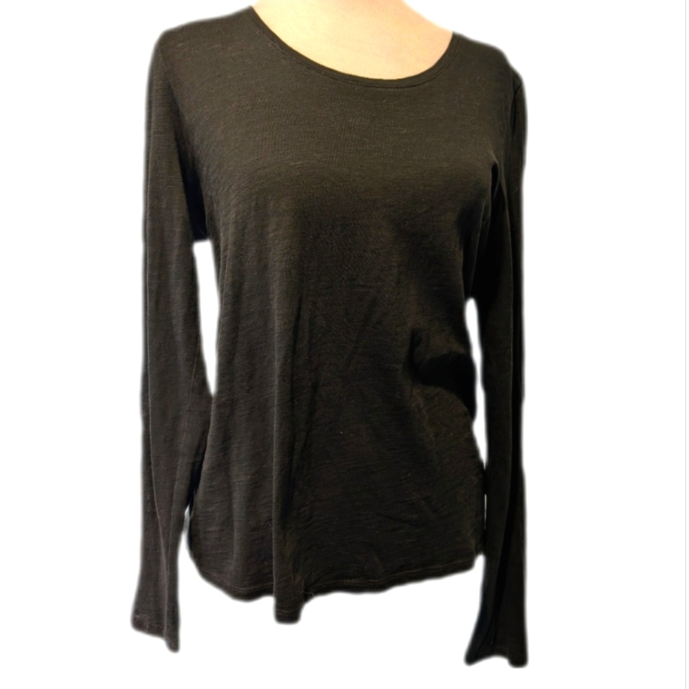 Eileen Fisher -Xs- Women's Organic Cotton Longsleeve T-shirt